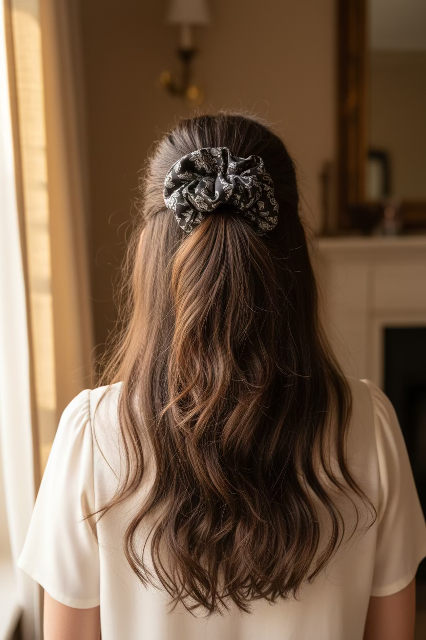 Giant scrunchie in grey
